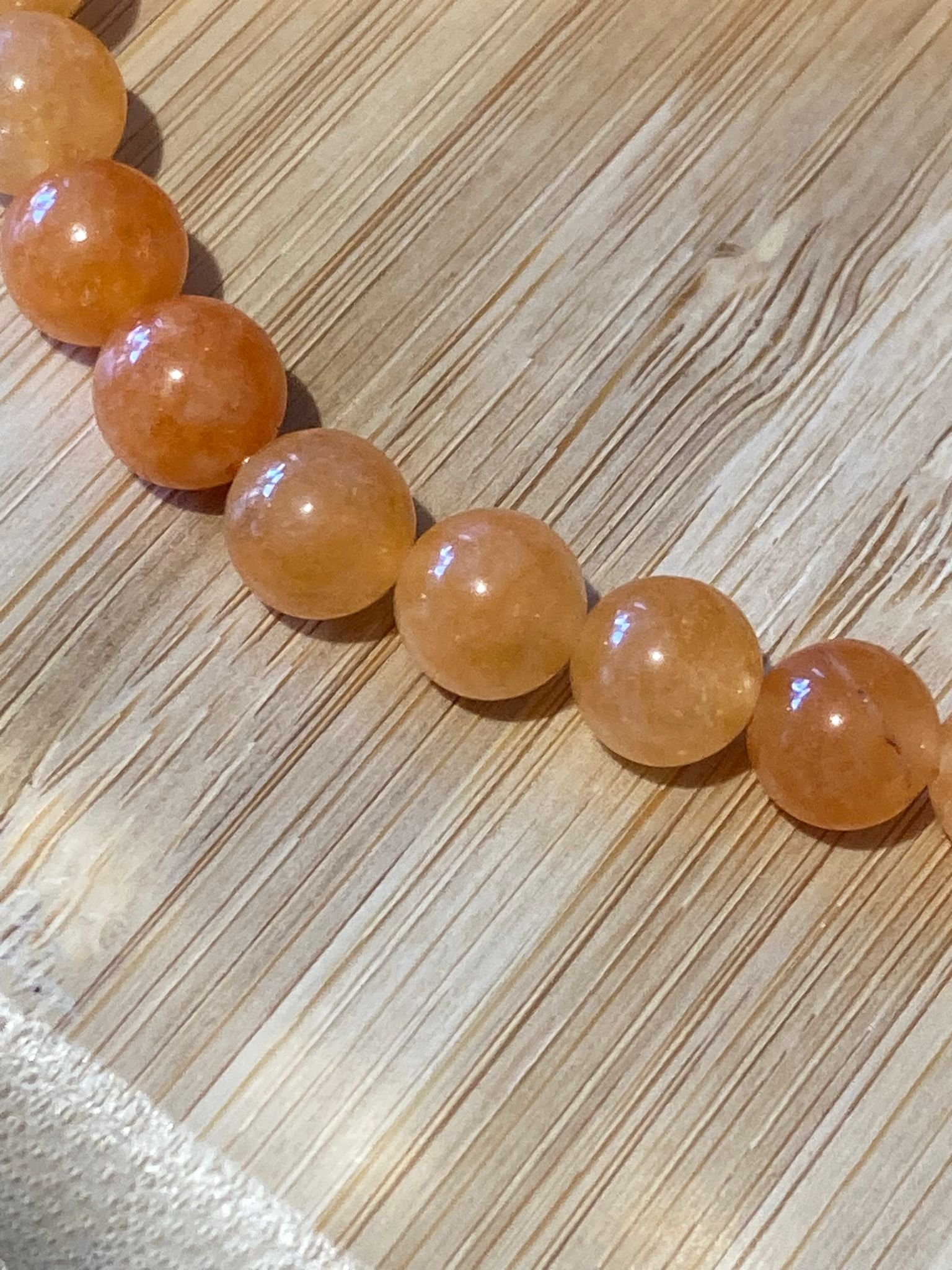 Bracelet en Pierre de Jade Orange Bracelet en Pierre de Jade Orange